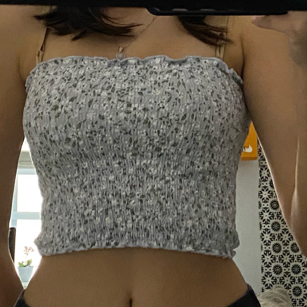 Cute tube top from Hollister, color light blue, and size small